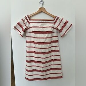 Red and White Striped Dress